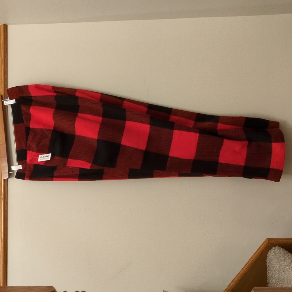 Mens XXL Old Navy Buffalo Plaid Check Fleece Pajamas Pants NEW Cozy Warm ❄️☃️